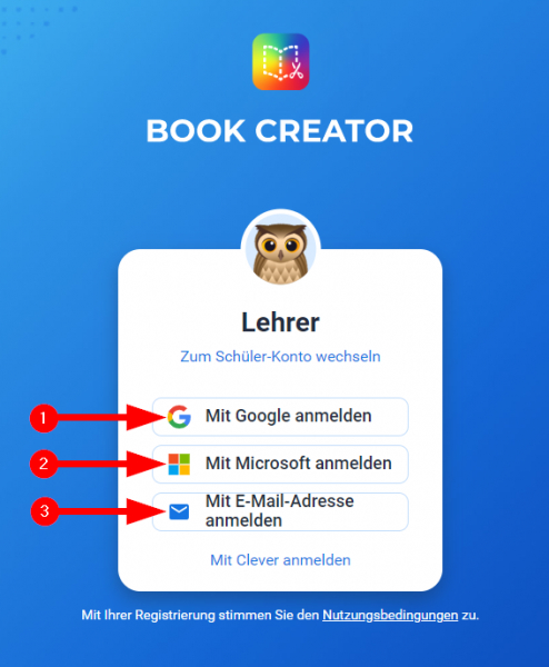 Book Creator (Teacher Login) / Anleitungen / Anwendungen / Schularena